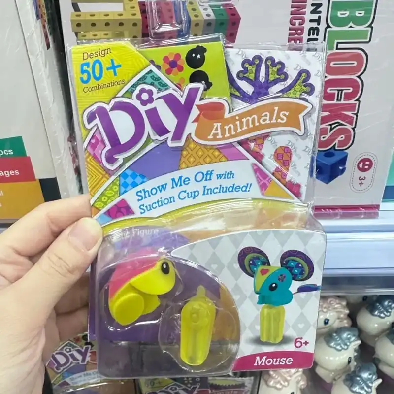Zabawka DIY Animals Mysz z przyssawką, 50+ kombinacji, 5+ Cena promocyjna