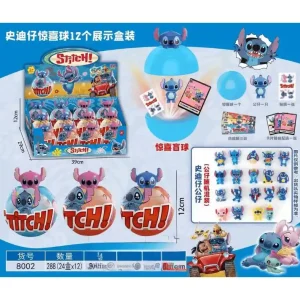 Zabawka Kula Niespodzianka Figurki Stitch 12cm, 12 szt. w displayu Bestseller