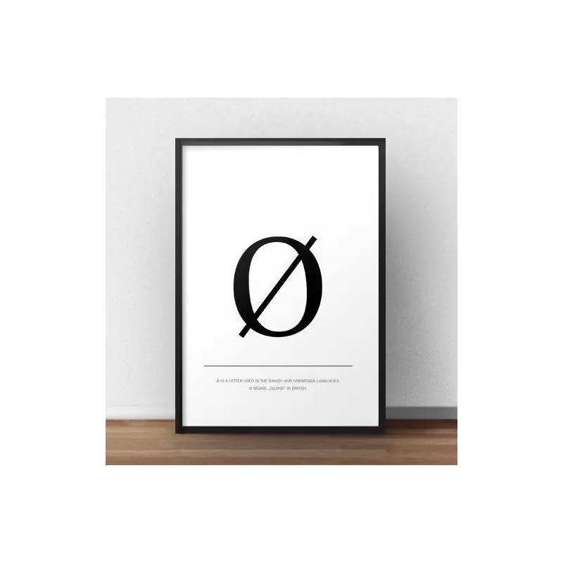 Okazja Skandynawski plakat z literą "ø"
