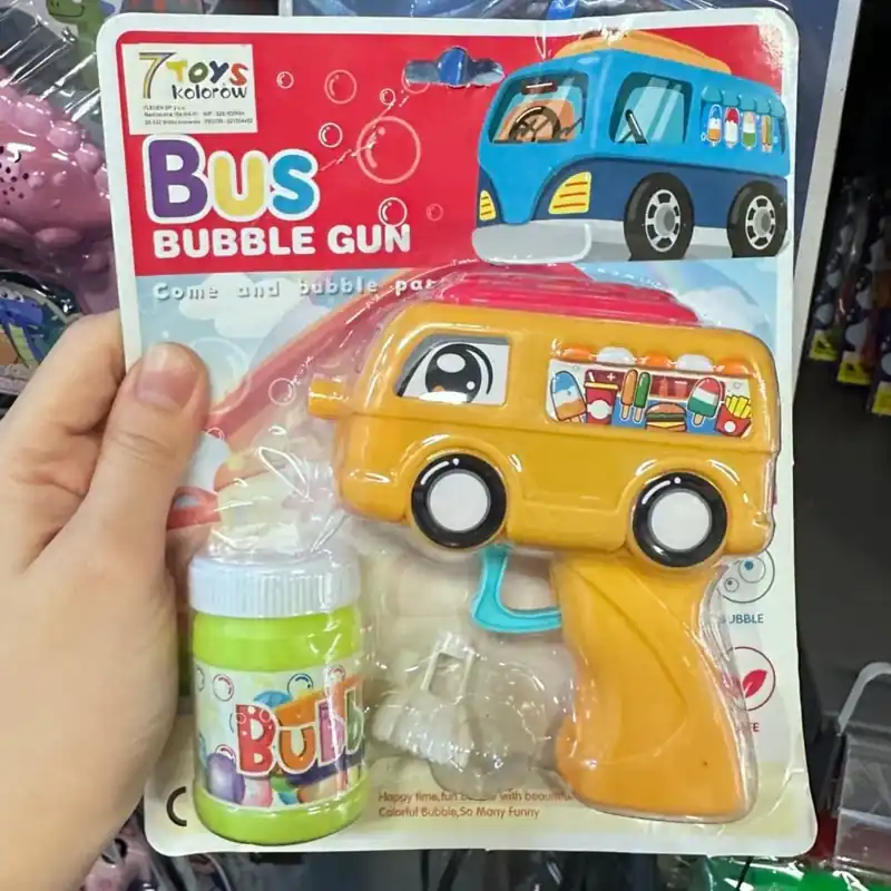 Do wyczerpania zapasów Pistolet na bańki Bus Bubble Gun PK12494, żółty autobus z lodami