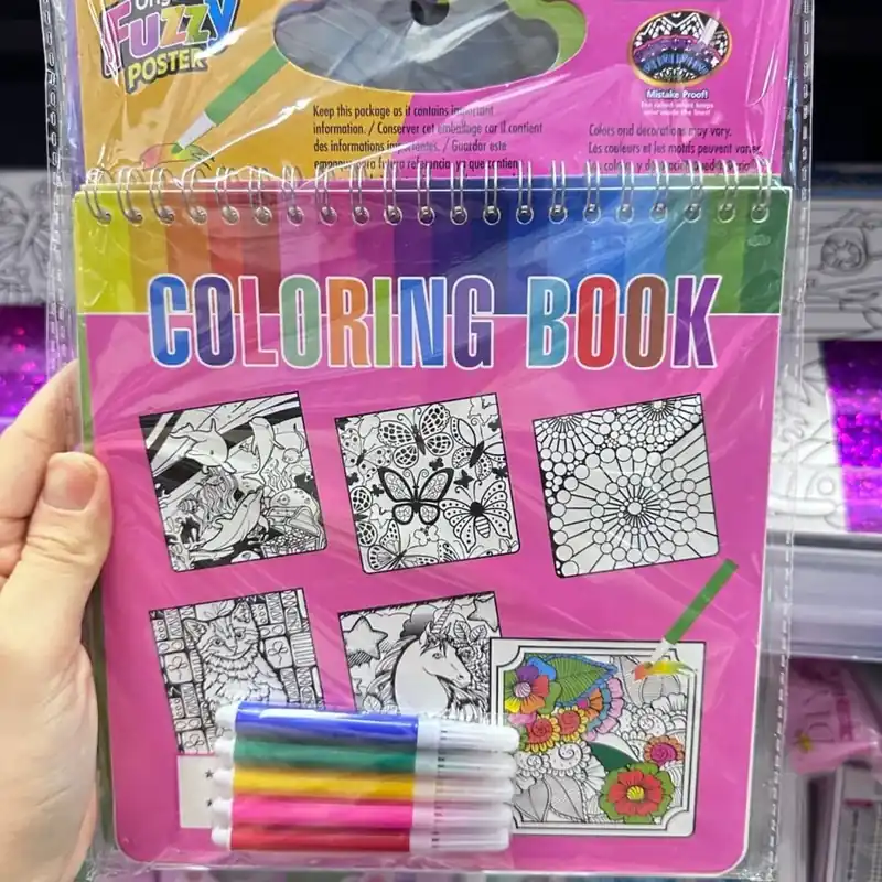 Zestaw Kreatywny Fuzzy Coloring Book Poster z flamastrami Oferta
