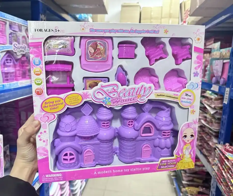 Najlepsza cena Zestaw Zabawek Beauty Home z Akcesoriami, Zamek i Mebelki, Różowy