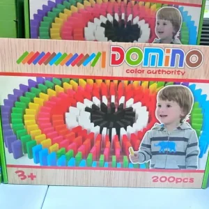 Zabawka Domino 200 sztuk kolorowe klocki edukacyjne zestaw 3+ Hit sprzedaży