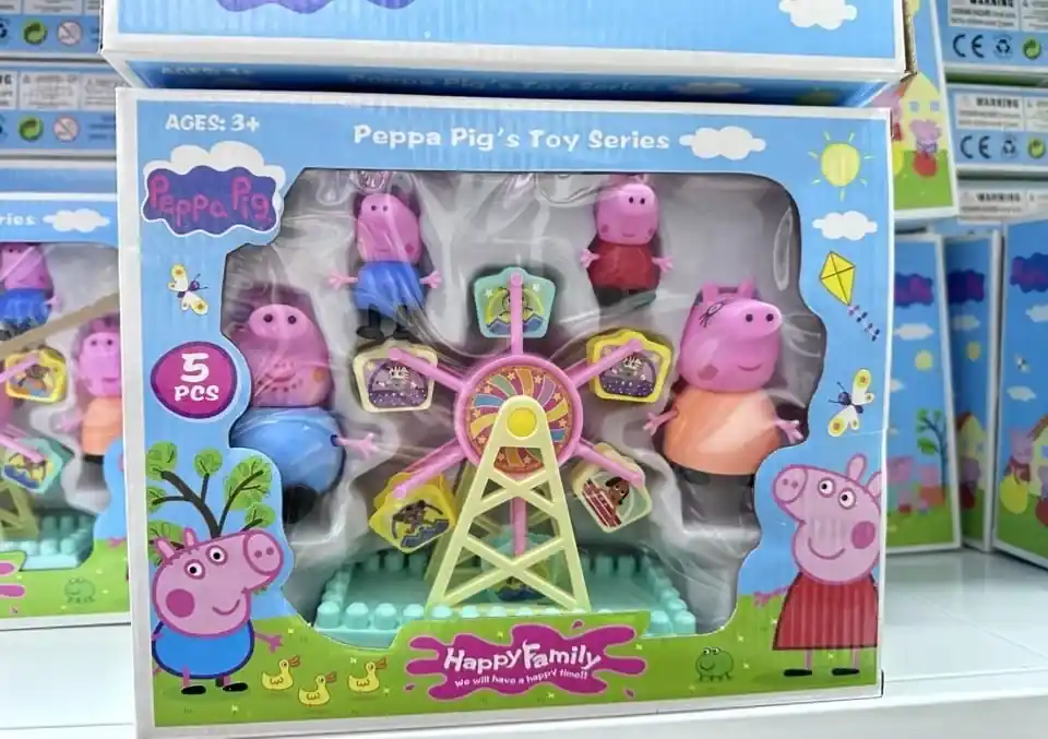Zestaw zabawek Peppa Pig Happy Family 5 szt z karuzelą Ekspresowa dostawa