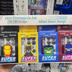 Zamów teraz Zestaw 4 mini lampek laserowych Superbohaterowie 3D HD, 12 szt.