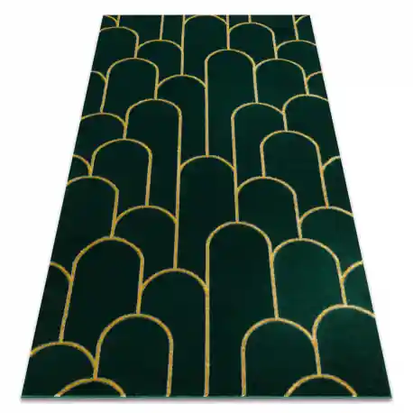 Dywan EMERALD ekskluzywny 1021 glamour, stylowy art deco butelkowa zieleń / złoty Bezpieczne zakupy
