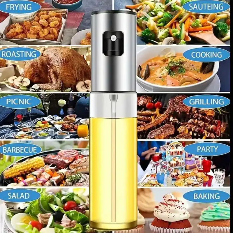 Wybór klientów Spryskiwacz na Oleju SZKŁO 100ml Srebrny Dozownik Kuchenny
