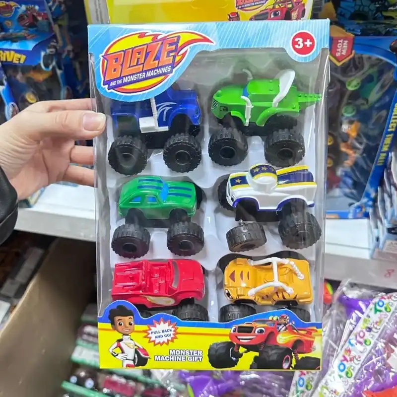 Zamów teraz Zestaw 6 autek Blaze Monster Machines Pull Back 3+