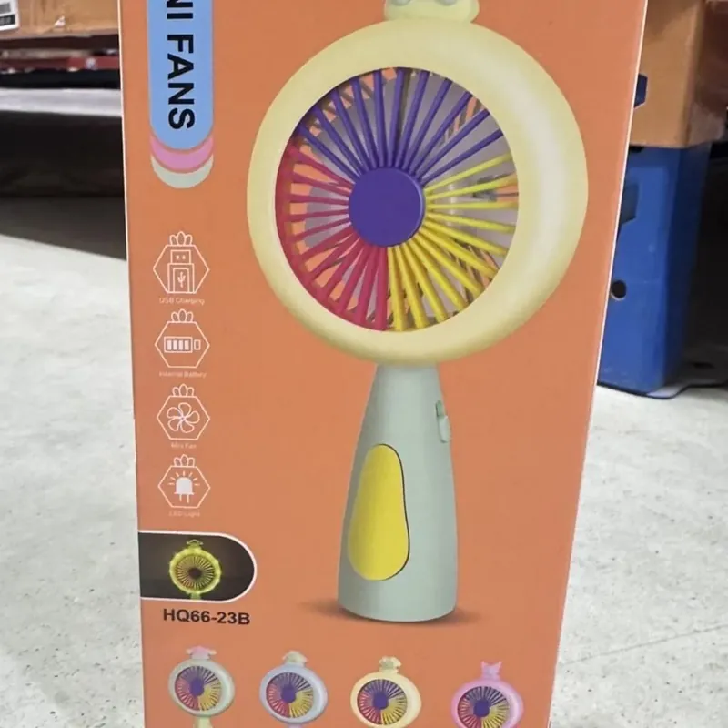 Zabawki Mini Fans Wiatraczek Ręczny LED USB HQ66-23B 12szt Okazja