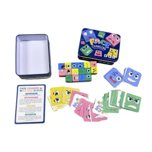 Zabawki Face Changing Building Blocks - Drewniane klocki miny Szybka dostawa