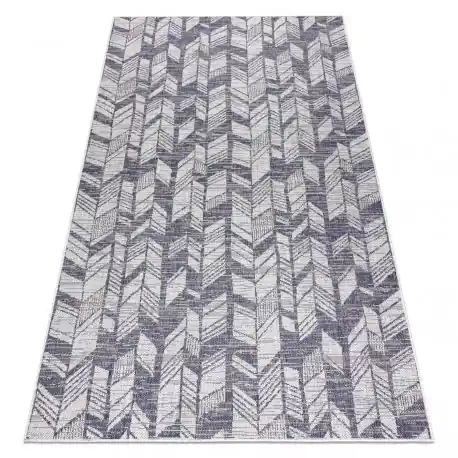 Do wyczerpania zapasów Dywan SZNURKOWY SIZAL SION Jodełka, Chevron 22180 płaskie tkanie ecru / niebieski / róż