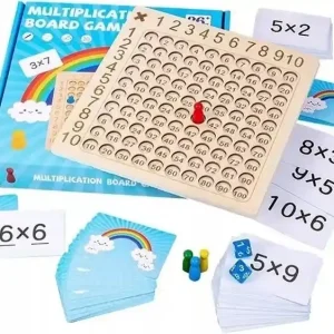 Tylko dziś Drewniana gra edukacyjna tabliczka mnożenia Multiplication Board Game