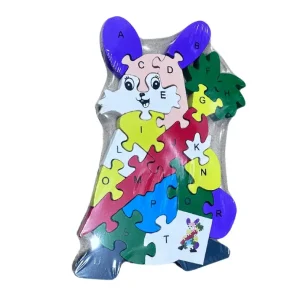 Zabawki Drewniane Rabbit - Edukacyjne Puzzle Alfabet dla Dzieci Dodaj do koszyka