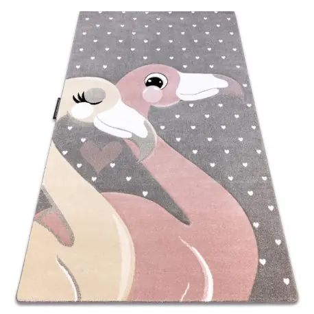 Dywan PETIT FLAMINGOS FLAMINGI SERDUSZKA szary Szybka wysyłka