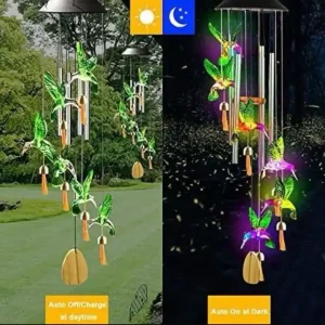 Zamów dziś Lampka Dekoracja Solarna Kolibry Dzwonki Wietrzne LED 6szt