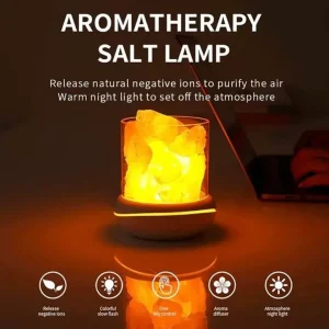 Ostatnie sztuki Lampa solna do aromaterapii z dyfuzorem i światłem LED