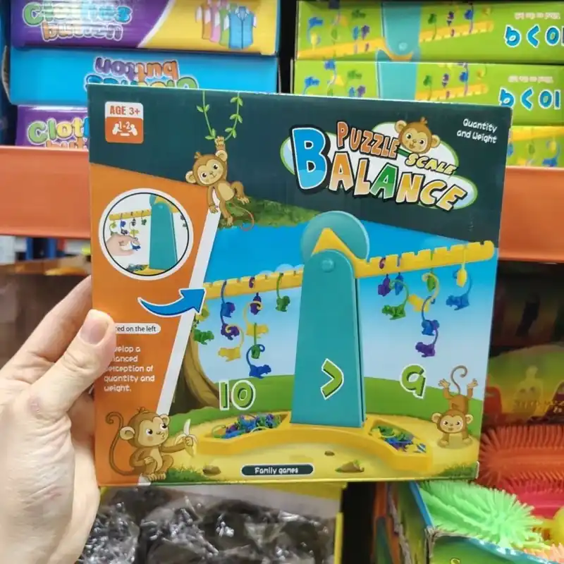 Zabawka Edukacyjna Waga Małpki Puzzle Scale Balance, 6 szt. Obniżka ceny