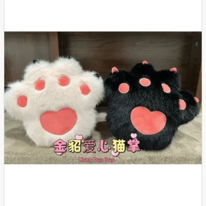 Wysoka jakość Maskotka Pluszowa 24cm Łapa Kota z Sercem Mix Kolorów