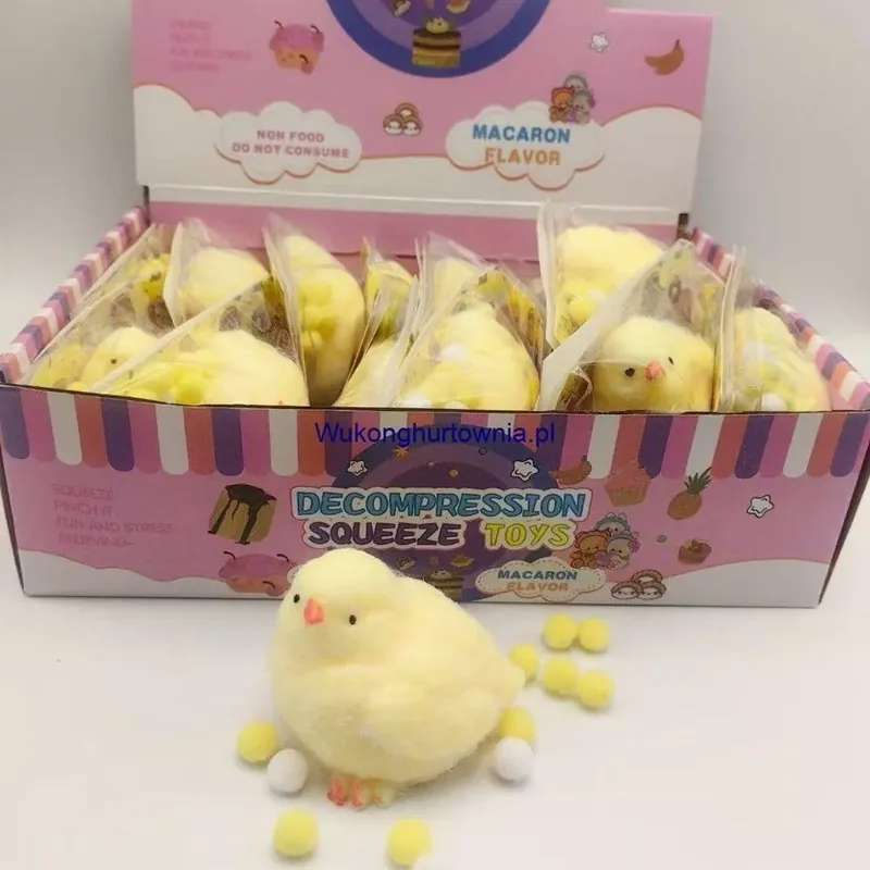 Zabawka Squeeze Toys Kurczaczek Antystresowy, 12 szt. Szybka dostawa