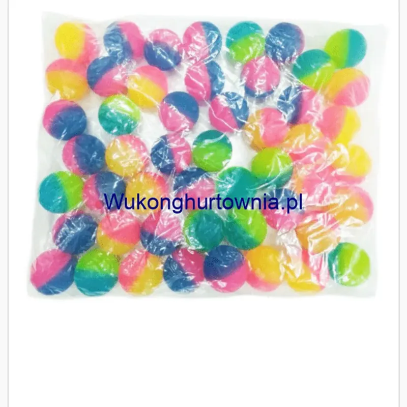 Wyprzedaż Piłka Kauczukowa Odbijająca 45mm Mix Kolorów 50szt