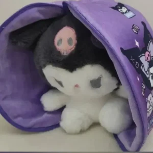 Wysoka jakość Maskotka Pluszowa Kuromi w Fioletowym Etui na Zamek