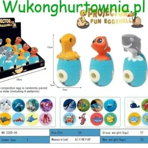 Zabawka Projector Fun Eggshell 10cm - Projektor Jajko 12 szt. Bestseller