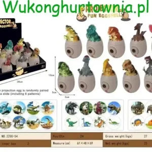 Zabawka Projector Fun Eggshell Projektor Dinozaur 10cm 12 szt. Darmowy zwrot