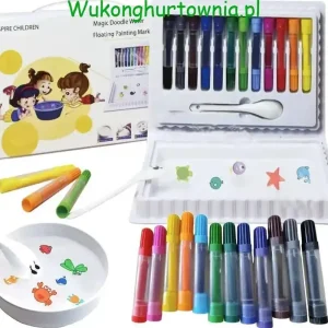 Zamów dziś Zestaw Wodne Mazaki Markery Magiczne Pływające 12 kolorów