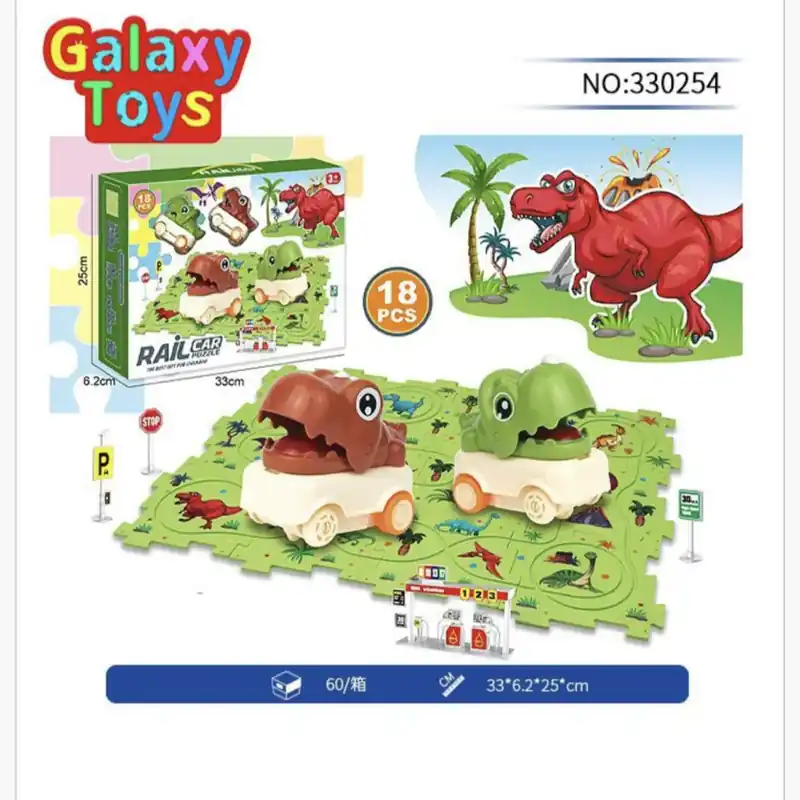 Zestaw Rail Car Puzzle 18PCS Dinozaury Galaxy Toys Sprawdź teraz