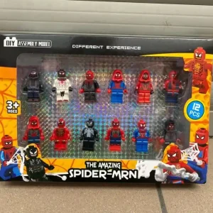 Zestaw 12 Figurek Spider-Man DIY do składania Obniżka ceny