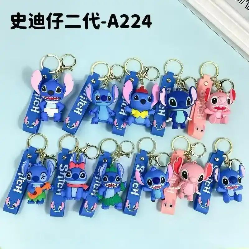 Tylko dziś Brelok do Kluczy Stitch Figurka z Paskiem Mix Wzorów