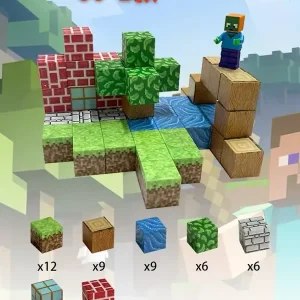 Zabawka Magnetic Building Block Klocki Magnetyczne 49 el. Pixel Wyprzedaż