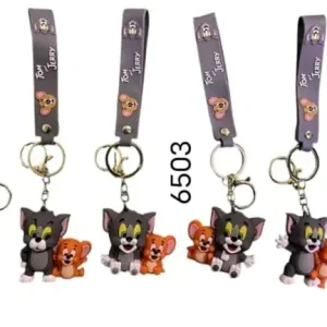 Zniżka Brelok do Kluczy Tom i Jerry Gumowy 3D z Paskiem