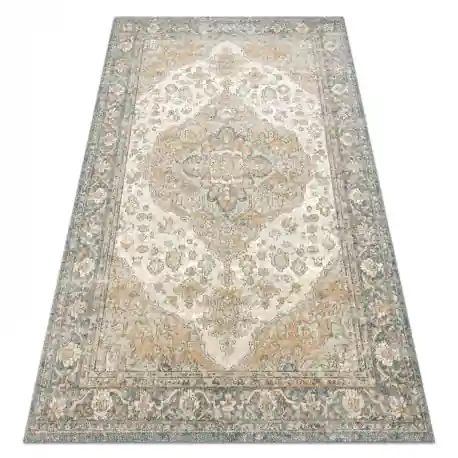Łatwy zwrot Dywan SOHO 477.01.LA113 wełniany OSTA - Ornament, rozeta naturalny zielony / beż