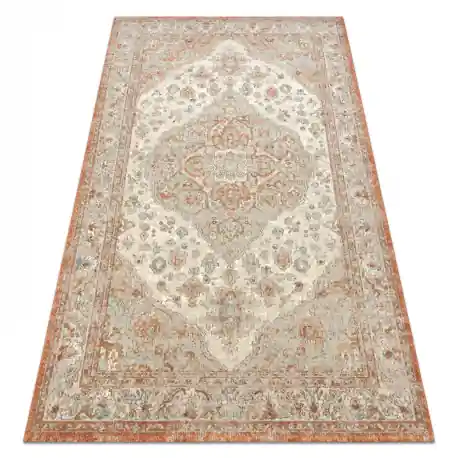 Dywan SOHO 477.01.LA112 wełniany OSTA - Ornament, rozeta naturalny terakota / beż Darmowa dostawa