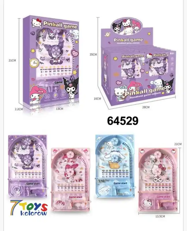 Cena promocyjna Zabawka Automat do Pinballa 21cm Postacie Mix Kolorów 12szt