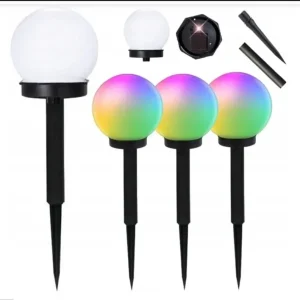 Taniej Lampka solarna dekoracyjna kula RGB 12szt