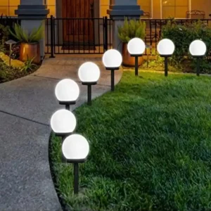 Tani Lampka Dekoracyjna Kula LED Biała do Trawnika 12szt PK17063