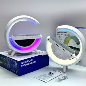 Tylko dziś Głośnik Bluetooth LED RGB z ładowarką indukcyjną i zegarem BT-3401