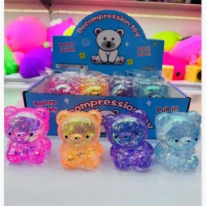 Zabawka Squeeze Toys Gniotek Miś z Brokatem 12 szt. Tylko do końca tygodnia