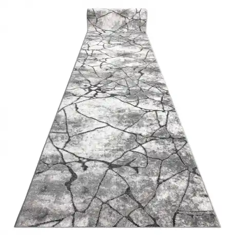 Chodnik nowoczesny COZY 8873 Cracks Popękany beton - Strukturalny, dwa poziomy runa ciemny szary Kup online