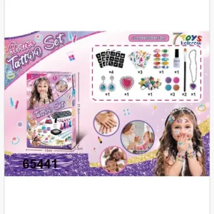 Zestaw Tatuaż DIY Glitter Set z akcesoriami 21,5x13cm Premium