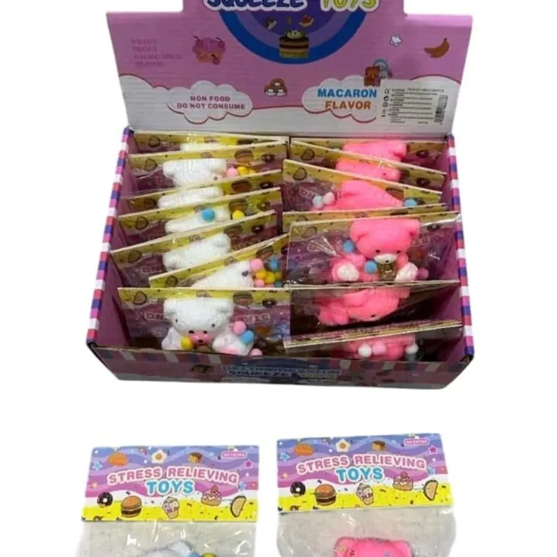 Zabawka Squeeze Toys Miś Antystresowy 16 szt. Macaron Flavor Wyjątkowa oferta