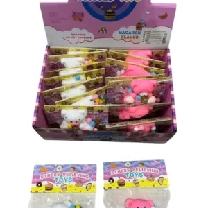 Zabawka Gniotki Miś Antystresowy Macaron Flavor 16 szt. Bezpieczne zakupy