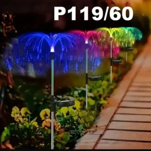 Zestaw 2PCS Lampka Solarna Ogrodowa Światłowód Meduza RGB P119/60 Ekspresowa dostawa