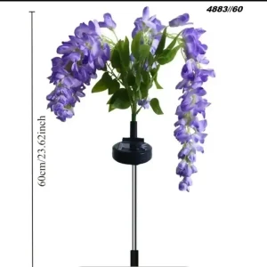 Zestaw 2PCS Lampa Solarna LED Glicynia Fioletowa 60cm Szybka wysyłka