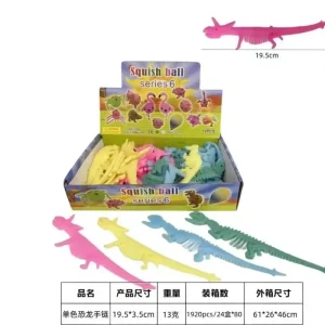 Wyprzedaż Rozciągliwe figurki dinozaurów Squish Ball 19,5cm 60szt
