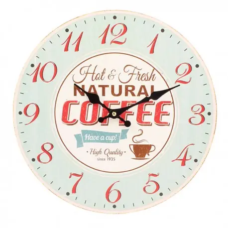 Zegar Retro Coffee Nowy