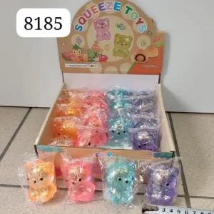 Zabawka Squeeze Toys Miś z brokatem, gniotek sensoryczny 24 szt. Wyjątkowa oferta