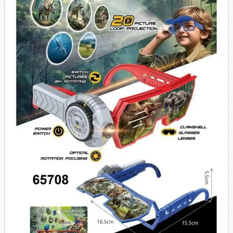 Hit cenowy Okulary projekcyjne Dinozaury 20 obrazów 16,5cm